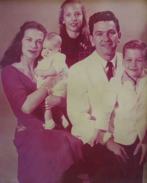 Sean Kyle Swayze as a child in a family photo.