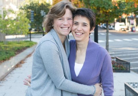 Amy Walter poses a picture with her partner Kathryn Hamm.