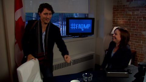 Karyn Pugliese caught on the camera with Justin Trudeau.
