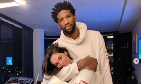 Joel Embiid and his girlfriend