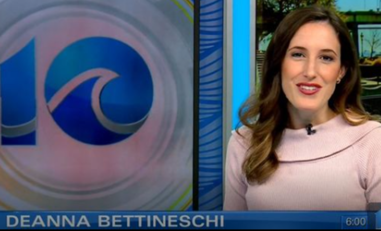 Deanna Bettineschi during her reporting at WAVY-TV