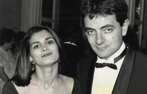 Sunetra Sastry and her husband Rowan Atkinson