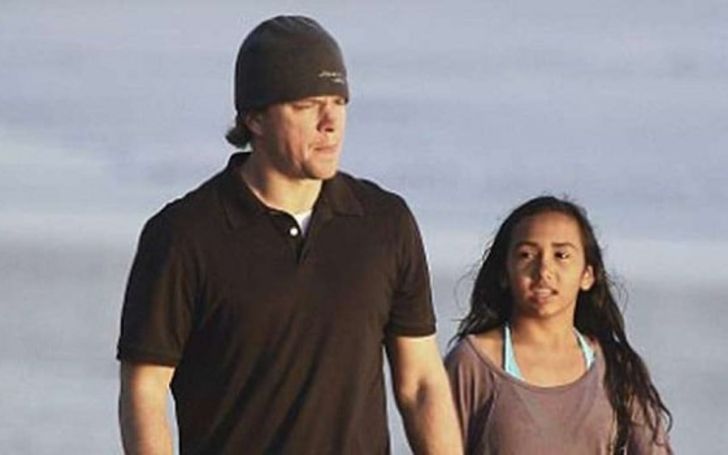 Matt Damon has a step daughter named Alexia Barroso, who is also his legally adopted daughter.