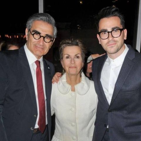Fred Levy's brother and brother's wife and son in a party.