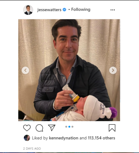 Jesse Watters welcomes a son.