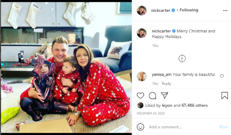 Nick Carter and Lauren are already parents to Saoirse and Odin.